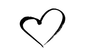 Hand drawn marker heart icon. Marker heart icon png. heart icon png. Hand drawn heart symbol. heart icon isolated on white background.  - obrazy, fototapety, plakaty