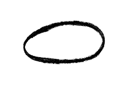 Circle marker isolated on background. Marker circle hand drawn. Circle marker png. 
