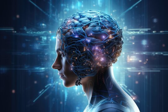 Brain, gentle light, positive energy, calming serenity, mental clarity during sleep. Sleep cycle, quality, duration are vital for combating insomnia, various sleep disorders, overall axon well-being