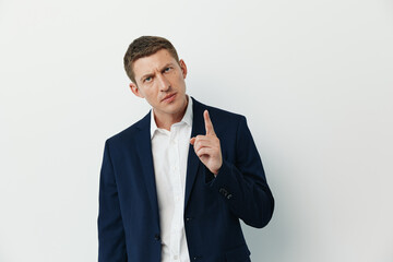 Man white young person business adult background caucasian handsome guy background portrait man isolated