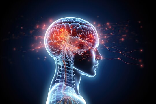 Brain, gentle light, positive energy, calming serenity, mental clarity during sleep. Sleep cycle, quality, duration are vital for combating insomnia, various sleep disorders, overall axon well-being