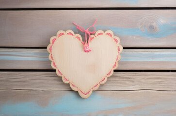 heart on wooden background