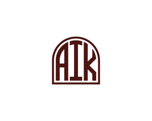 AIK logo design vector template