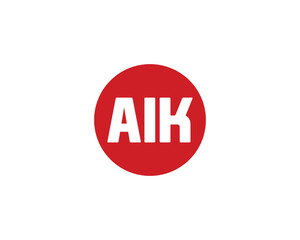 AIK logo design vector template
