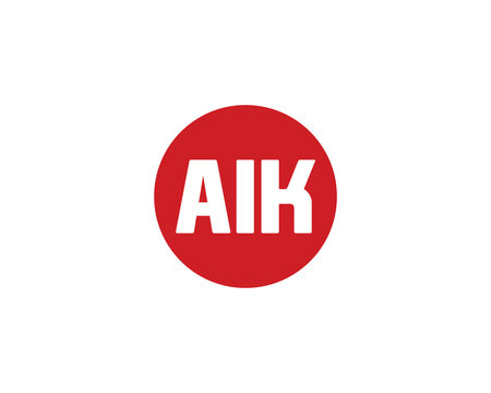 AIK logo design vector template