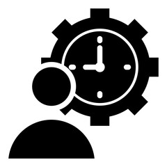 Working Hours Glyph Icon