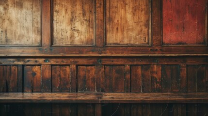 old textured wooden wall with copy space in an old irish or english pub