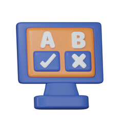 AB TESTING 3d icon