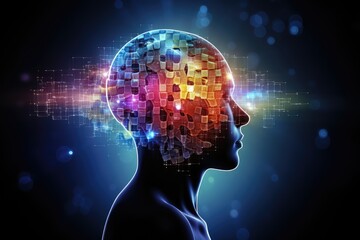 Obraz premium Realm of sleep, brain serene brain tree, neurons and neuronal pathways. Zen, loving kindness, Vipassana, yoga, deep mindful breathing, mind scan relaxation, deeply relaxed restful sleep state.