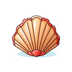 Isolated Shell on White Background AI Generated