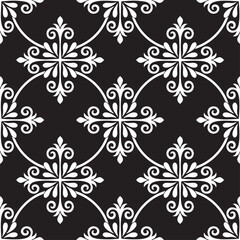 Abstract seamless pattern. Ornamental floral damask ornate background. Vector illustration