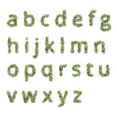 green grass alphabet, green grass alphabet letters, letter isolate