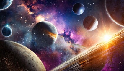 space sci fi a stars planets nebulas