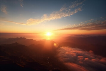 Sunset in the clouds