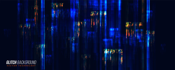 Glitch background. Abstract noise effect, error signal, television technical problem. Vector illustration.