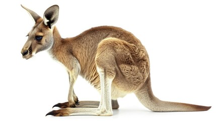 kangaroo on isolated white background.