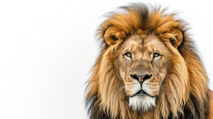 Fototapeta premium lion on isolated white background.