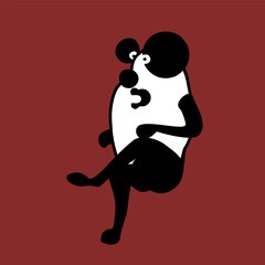 luxury; character sits; magazine; cartoon