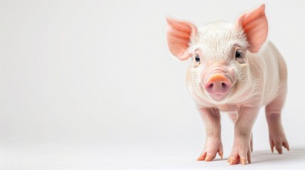 pig on isolated white background.