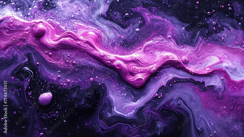Aufkleber beautiful abstraction of liquid paints in slow blending flow mixing together gently : generative ai