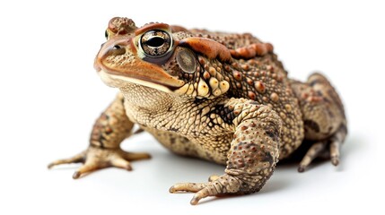 Fototapeta premium toad on isolated white background.