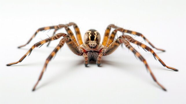 spider on isolated white background.