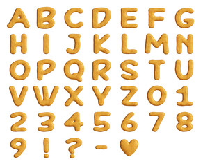 Alphabet and number cookies