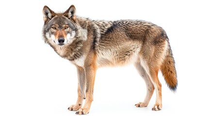 wolf on isolated white background.