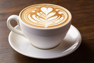 cup of cappuccino. Generative Ai
