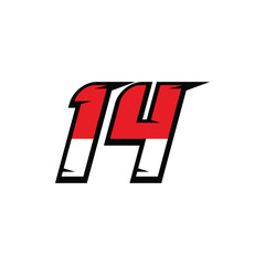 racing number 14