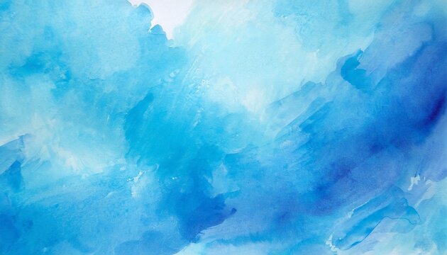abstract watercolor hand painted blue background