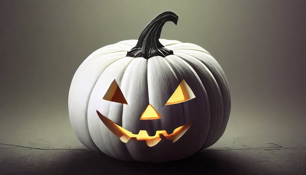 halloween lantern with white pumpkin suitable as background or cover background