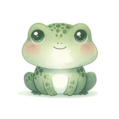 cute cartoon frog watercolor
