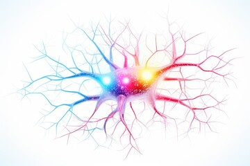 Colored brain neuron mind precision, Stereotactic human axon interventions, Metastatic, aim to navigate Pineal Gland Tumor, offering hope amid chromatic complexity of brain cancer tumor oncology
