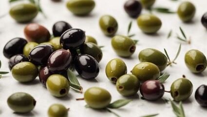green olives in a bowl