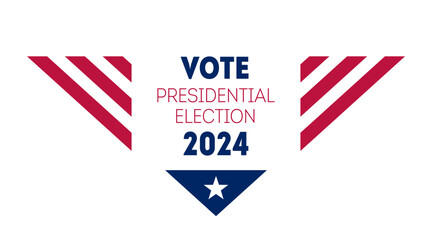 Obraz premium Presidential Election in US, American Patriotic design element. Poster, card, banner for United States Vote day.