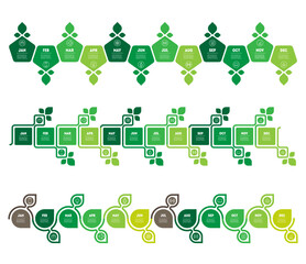 Timeline or infographics with 12 parts. Agricultural production calendar. Sustainable Development of the nature and environmental. Eco Business concept with options, steps or processes. Gardener's cal