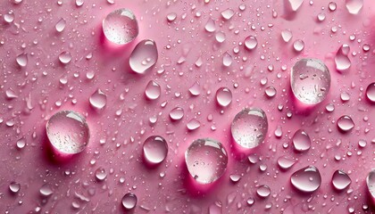 water drops pink background
