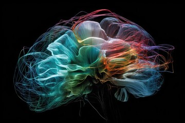 Colorful Human brain sponge, cognitive mental soak neurons. Neuronal connections, fostering neuroplasticity. Knowledge uptake cerebral landscape, intellectual reservoir ready for cognitive exploration