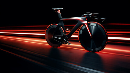 The braking performance of a track-focused bike. - obrazy, fototapety, plakaty