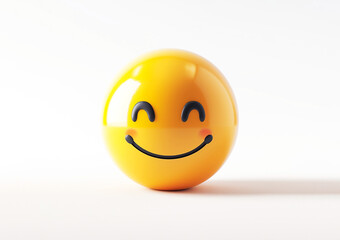 Fototapeta premium happy smiley face isolated. PNG. Generative Ai.