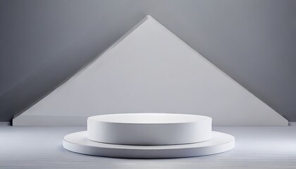 minimal background podium and white background for product presentation 3d rendering illustration