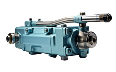 A Brake Master Cylinder, Hub for Hydraulic Commands, Guaranteeing Brake System Control on a White or Clear Surface PNG Transparent Background.