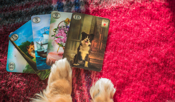Concept of fate telling, predictions on Madame Lenormand cards. Europe, Ukraine. Kiev. January 20 : Illustrative Editorial