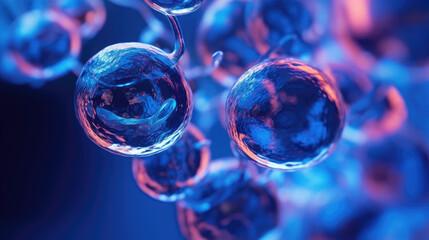 embryonic stem cells, cellular therapy. 3d illustration - obrazy, fototapety, plakaty
