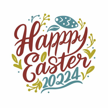 happy easter day with hand drawn design