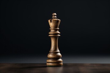 Obraz na płótnie Canvas Singular chess piece displayed in isolation, capturing attention.