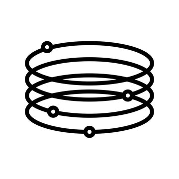 recommend clip art: bangle jewelry fashion line icon vector. bangle jewelry fashion sign. isolated contour symbol black illustration