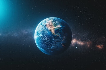 Obraz na płótnie Canvas The planet earth view from space 