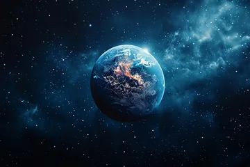 Papier peint adhésif Pleine Lune arbre The planet earth view from space 